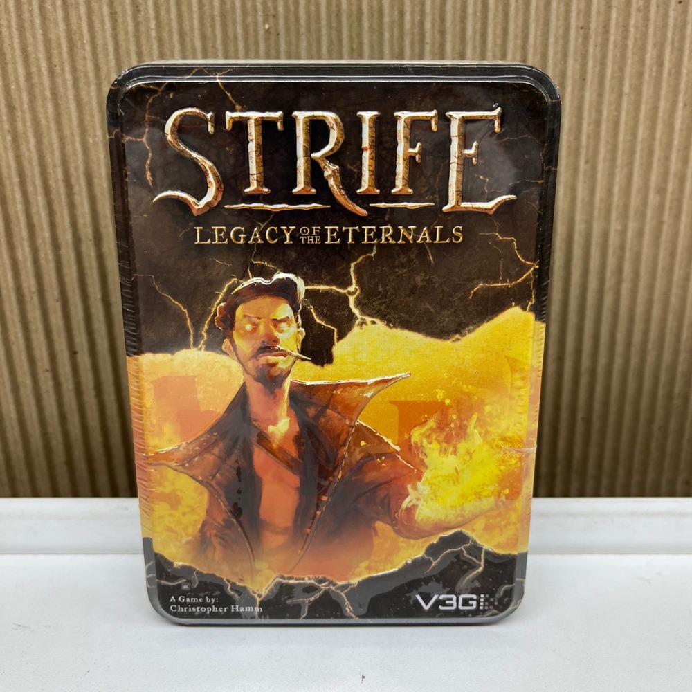 Strife Legacy of the Eternals Board Game V3G 2000 New Sealed Strategy Card Tin